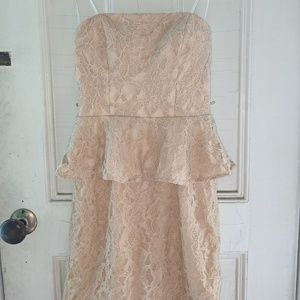 City Studio Lace Cream Cocktail Dress S